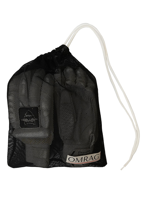 OMRAG - Drawstring Sports Equipment Mesh Bag For Swimming Beach Diving Travel Gym Bundle of 3