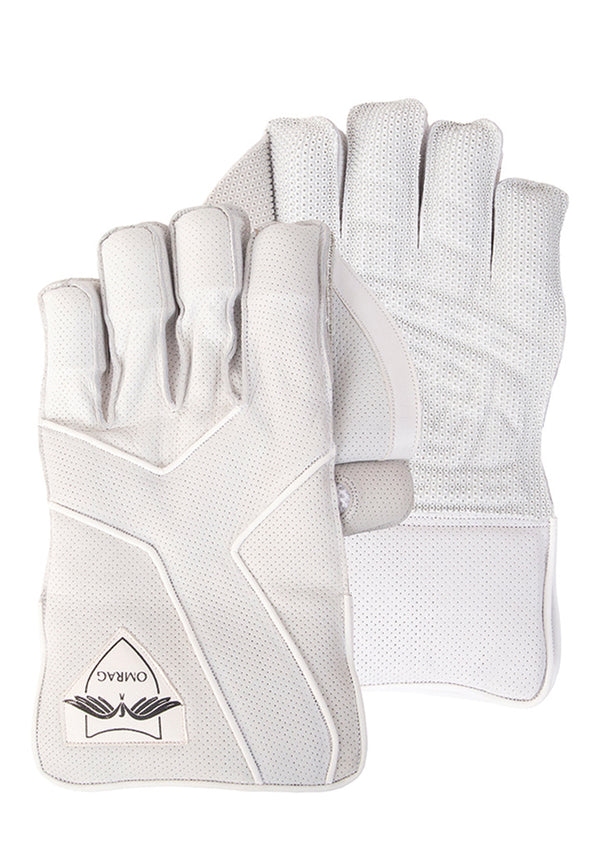 Wicket Keeping Gloves - White - Classic Edition - OMRAG